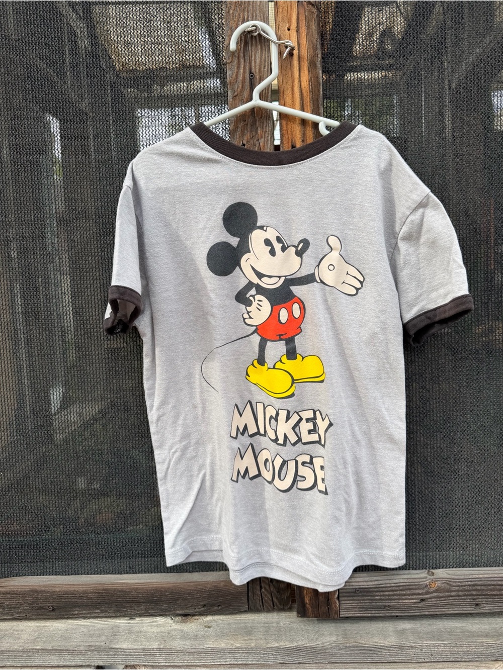 Mickey Mouse Disneyland Kids Ringer tee Medium Grey